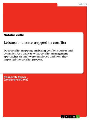 cover image of Lebanon--a state trapped in conflict